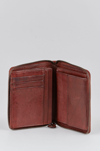 RFID Leather Zip Wallet