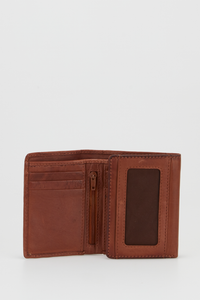 RFID Leather Trifold Wallet