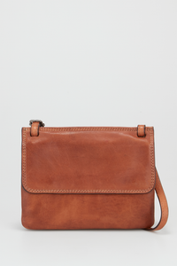 Maya Leather Double Flap Crossbody