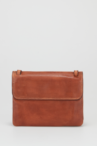 Maya Leather Double Flap Crossbody