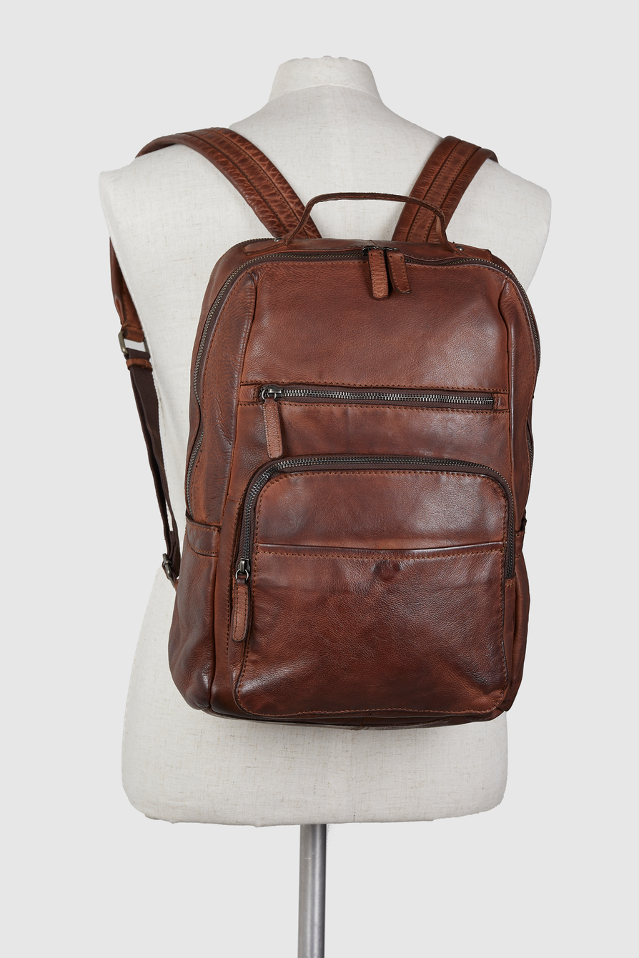 Leather backpack strandbags best sale