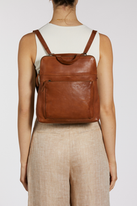 Maya Leather Convertible Backpack