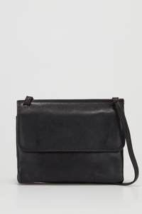 Maya Leather Double Flap Crossbody