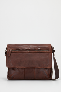 Anthony Leather E/W Satchel