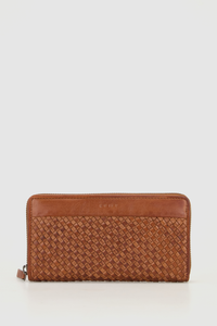 Palma Leather Zip Around Wallet