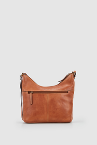 Leo Leather Scoop Crossbody Bag