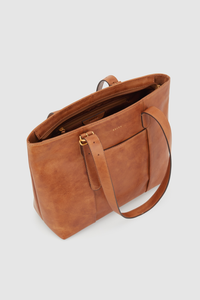 Ivy Leather Buckle Tote Bag