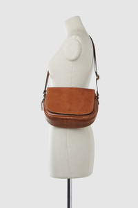 Maya Leather Flap Crossbody Bag