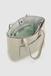 Quinn Leather Unlined Tote Bag