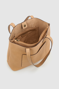 Quinn Leather Unlined Tote Bag