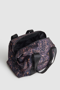 Gia Nylon Leopard Gym Bag