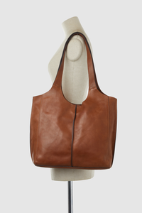 Clio Leather Unlined Tote Bag