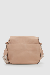 Pia Leather Flap Crossbody Bag