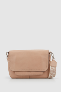 Pia Leather Flap Crossbody Bag