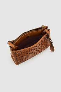 Palma Weave Leather Crossbody Bag