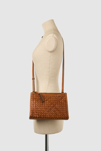 Palma Weave Leather Crossbody Bag