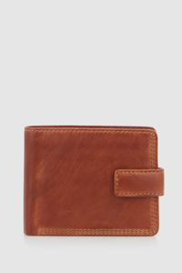 RFID Lucas Leather Tab Wallet