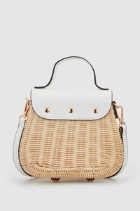 Rattan Top Handle Bag