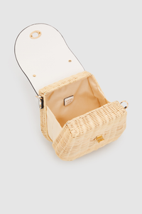 Rattan Top Handle Bag