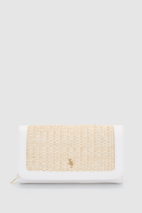 Straw Large Clutch Wallet