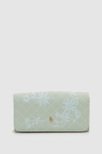 Floral Stitch Large Wallet