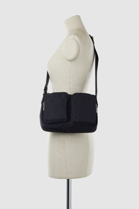 Nylon Twin Pocket Crossbody Bag