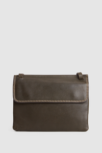 Maya Leather Double Flap Crossbody