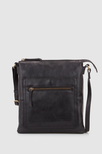 Lili Leather Twin Gusset Crossbody