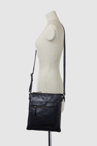 Lili Leather Twin Gusset Crossbody