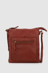 Lili Leather Twin Gusset Crossbody