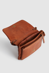 Mira Leather Flap Crossbody Bag