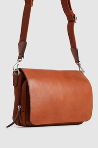 Lyra Leather Flap Crossbody Bag