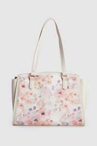 Floral Scarf Tote Bag