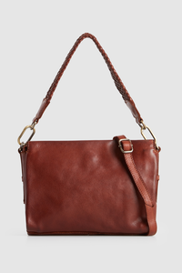 Bree Leather Braid Crossbody Bag