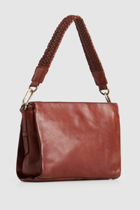 Bree Leather Braid Crossbody Bag