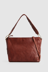 Bree Leather Braid Shoulder Bag