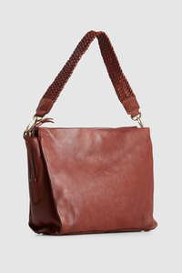 Bree Leather Braid Shoulder Bag