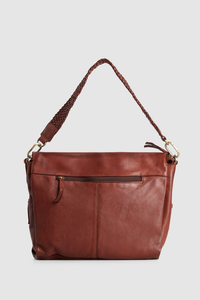 Bree Leather Braid Shoulder Bag