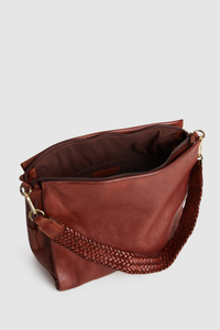 Bree Leather Braid Shoulder Bag