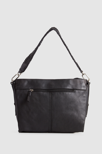 Bree Leather Braid Shoulder Bag