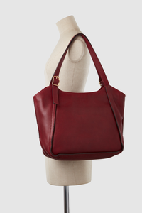 Maya Buckle Leather Tote Bag