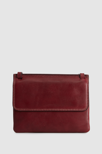 Maya Leather Double Flap Crossbody