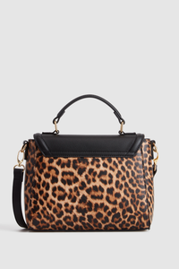 Leopard Top Handle Bag