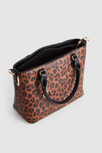 Leopard Charm Tote Bag