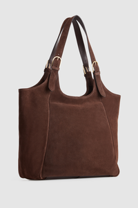 Alexa Leather Suede Tote Bag