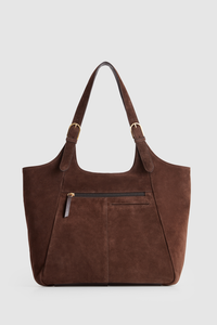 Alexa Leather Suede Tote Bag