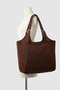 Alexa Leather Suede Tote Bag