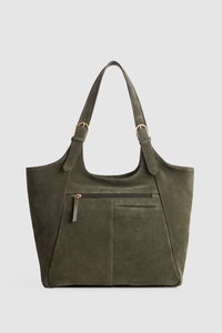 Alexa Leather Suede Tote Bag