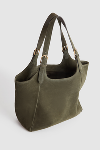 Alexa Leather Suede Tote Bag