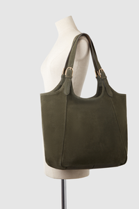 Alexa Leather Suede Tote Bag